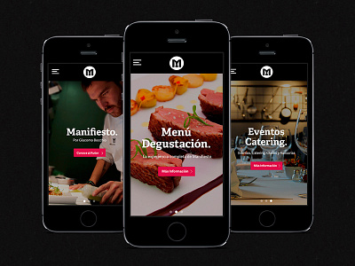 Manifiesto - web responsive black chef design elegant food manifiesto responsive restaurant web