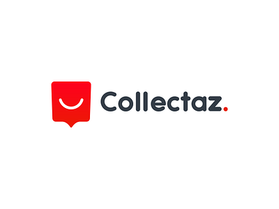 Logo - Collectaz branding ecommerce logo red search social startup