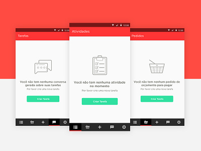 Empty screens App android app empy material design product design screens ui user interface ux.user experiene