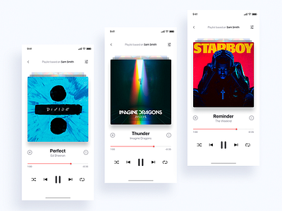 Music Player Iphone X - Daily UI Challenge 2/365