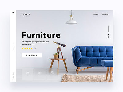 Website Furniture Company - Daily UI Challenge 3/365 clean furniture ios ixda minimalist ui ui design user experience user interface ux ux design web design