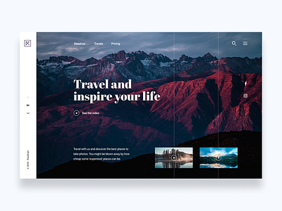 Roadtrips, travel and take photos - Daily UI Challenge 17/365 interaction design ixda landing page photo travel app ui ui design user experience user interface ux ux design web design