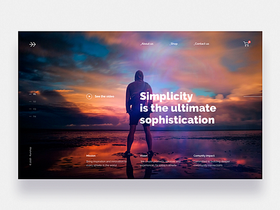 Landing page for Sport company - Daily UI Challenge 18/365 interaction design ixda landing page photo travel app ui ui design user experience user interface ux ux design web design