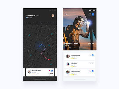 App to find help - Daily UI Challenge 19/365 interaction design ixda landing page photo travel app ui ui design user experience user interface ux ux design web design