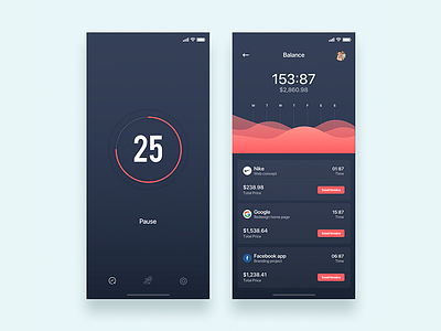 Timer for remote work - Daily UI Challenge 23/365