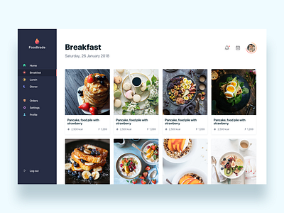 Foodtrade, food recipes online - Daily UI Challenge 27/365 app design thinking food interaction design ixda recipe ui ui design user experience user interface ux ux design