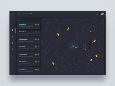 Share car seat to travel - Daily UI Challenge 31/365 app car dark interaction design map share car ui ui design user experience user interface ux ux design