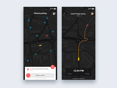 Parking car app - Daily UI Challenge 42/365