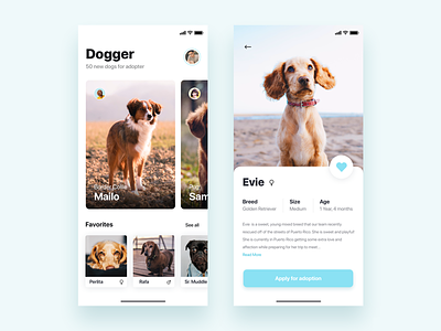 App for adopt dogs - Daily UI Challenge adopt animal design app dog app interaction design iphonex ui user experience ux ux design