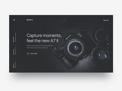 Landing page for Sony - Daily UI Challenge