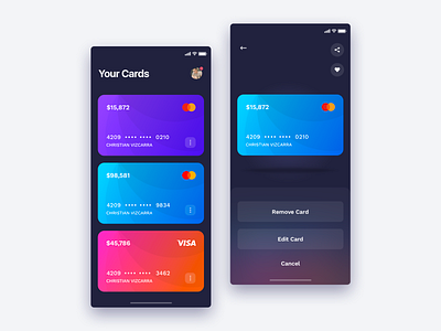 Wallet design app - credit card