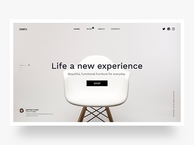 Chairfex, landing page website design proposal animacion chair clean clean app graphic design interaction landing page product product design startup ui uidesign user experience userinterface ux visual design web design web design ecommerce website website banner