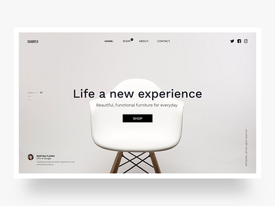 Chairfex, landing page website design proposal