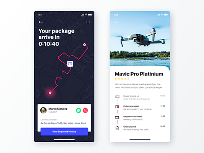 Track Package Ecommerce - UI Concept app checkout clean clean app ecommerce ecommerce app interaction design interface map technology tracking tracking app typography ui ui ux ui ux design ui design user experience user interface visual