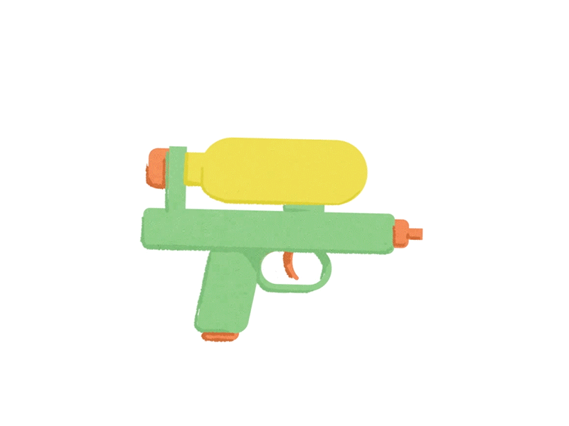 Evolution of a Water Gun after effects animation gif illustration water gun