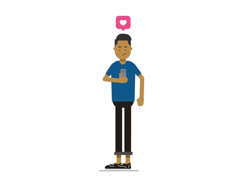Do It For The Likes after effects animation colin ozawa down the street designs dribbble dts dts designs gif illustrator likes paul zappia vector