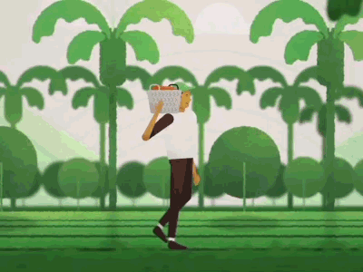 National Coffee Day animation coffee farm forest gif illustration jungle sustainable