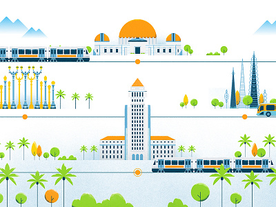 LA 2050 animation civic down the street designs la los angeles public transportation trees