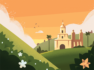 CBTL: Colombia Blend coffee coffee bean colombia countryside hills illustration landscape orange pro create