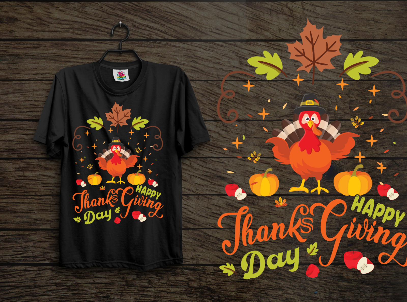 Thankgiving t-shirt design by Md.Anamul Kabir Bhuiyan, on Dribbble