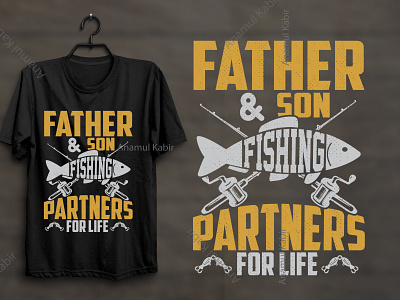 Father and son Fishing T-Shirt Design hiking illustration logo omline tshirt design retro design style tshirt tshirt design tshirt design template tshirt designer tshirtdesign typography typography tshirt uiux vactor vintage tshirt