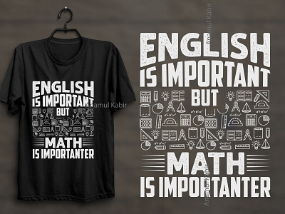 English Is Important but Math is Importanter T-Shirt Design adventure time car race hiking illustration logo online tshirt design retro design t shirt design tshirt tshirt design tshirtdesign tshirts typography typography design typography tshirt vactor vintage design vintage tshirt