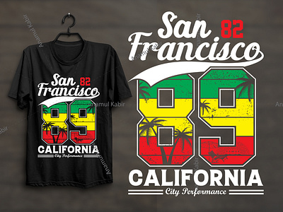 California Los Angeles T Shirt Design Graphic by merchgraphic