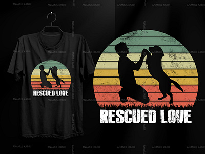 Rescued love t shirt Design