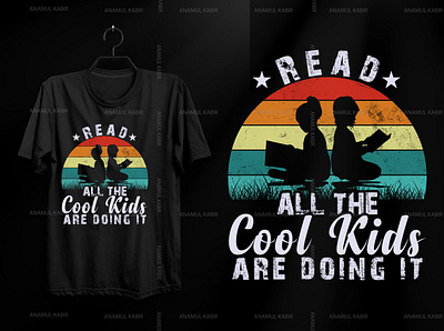 Read All The Cool Kids Are doing it T-shirt Design 3d animation branding graphic design logo motion graphics ui