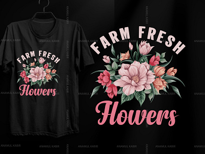 Farm Fresh Howers T-shirt Design branding graphic design logo motion graphics