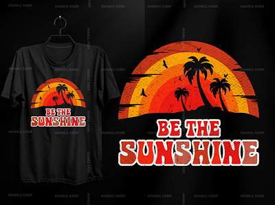 Be The SUNSHINE Vintage T-shirt Design animation branding graphic design logo motion graphics