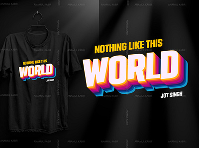 Nothing Like This World T-shirt 3d animation branding graphic design illustration logo motion graphics online tshirt design retro design tshirt design template typography