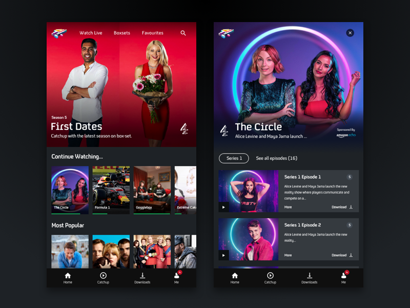 Channel 4 App UI Redesign By Billy Kabuubi On Dribbble