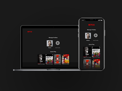 Netflix Quick Play Concept app feature film netflix play show ui video