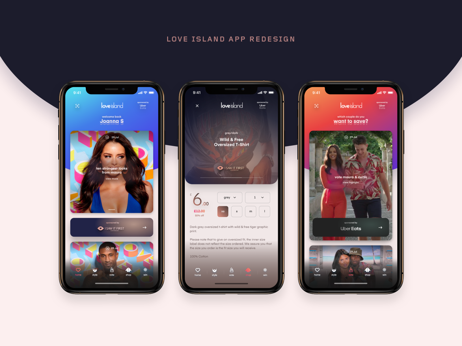 Love Island App Redesign by Billy Kabuubi on Dribbble