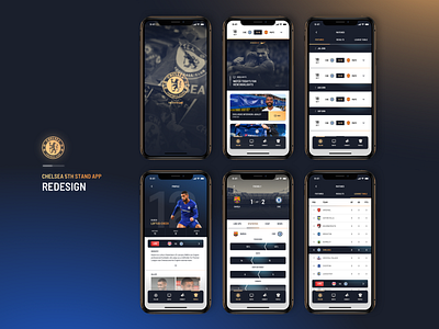 Chelsea FC 5th Stand App Redesign app chelsea chelsea fc design football mobile redesign ui