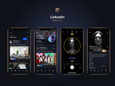 LinkedIn App Redesign app career dark mode design discover jobs linkedin redesign ui