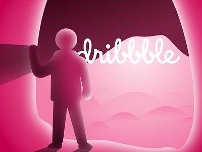 Hello Dribble design illustration minimal vector