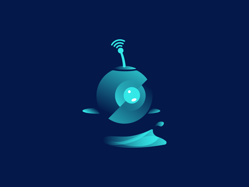 A wee small robot illustration launch robot sci fi space spaceship vector