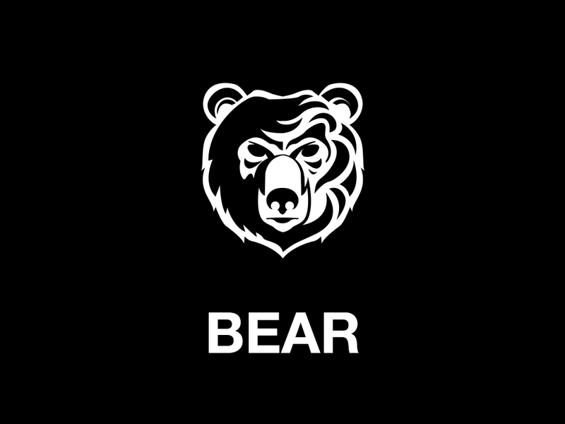 Bear animal bear black illustration illustrator logo vector white