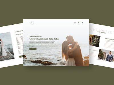 Wedding Invitation Landing Page design typography ui ux web website