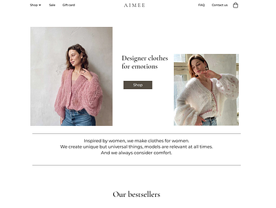 Online store for clothes brand design figma online shop tilda webdesign
