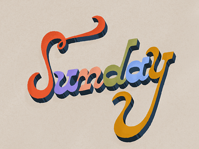 Sunday Lettering design handlettering illustration lettering typography