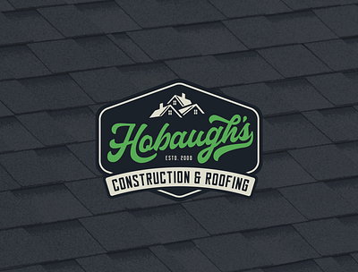 Hobaugh’s Construction & Roofing brand design brand identity branding design icon logo logo design logotype vector