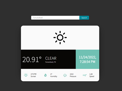 Weather App design web design