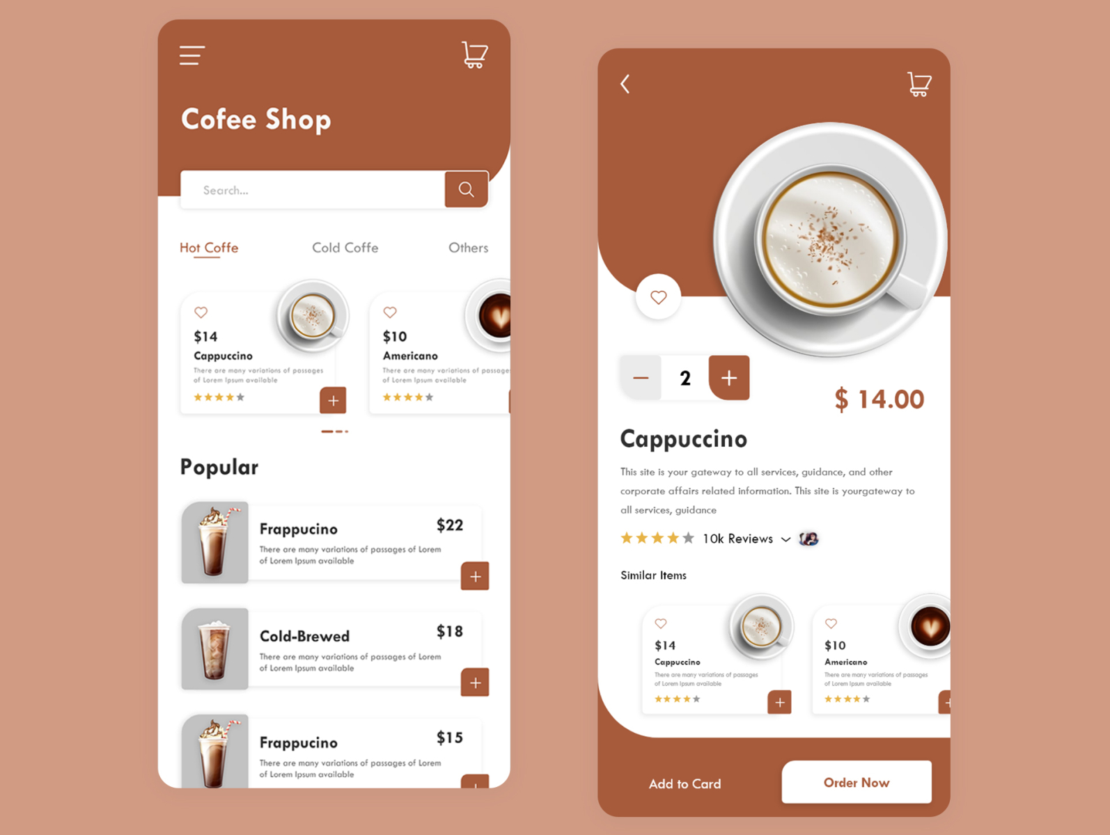 Coffee Shop App by Noore Alam on Dribbble