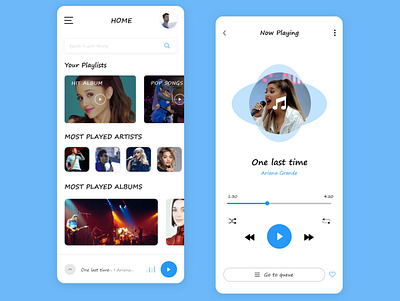 Music Player App app app design creative app music app music player music player app player app