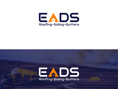 EADS building gutter home logo logo design logodesign minimal minimalism minimalist minimalist logo minimalistic roof roofing siding