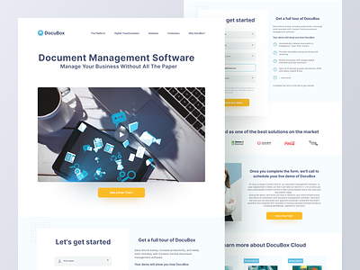 DocuBox - Document Management Software Landing Page