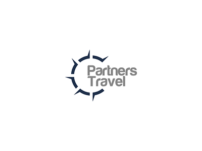Partners Travel branding design graphic design illustration illustrator logo minimal type typography vector